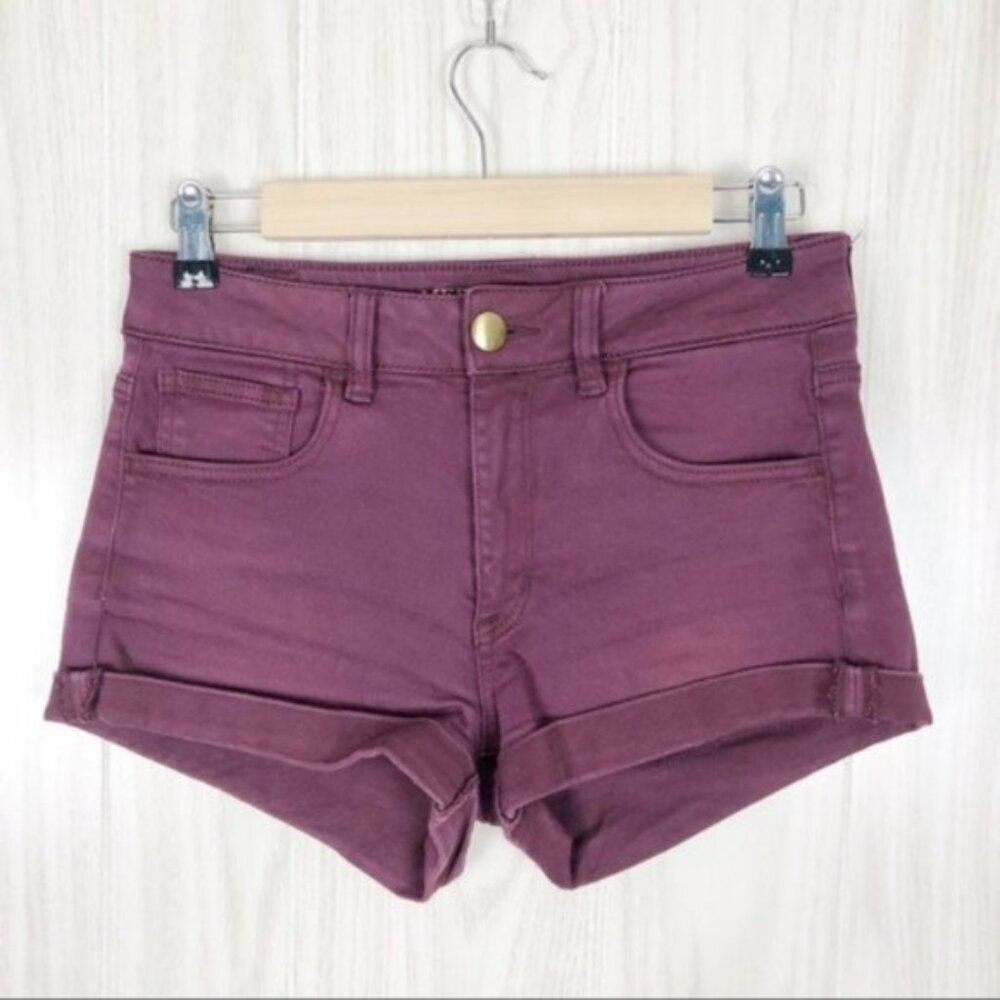 American Eagle | Purple Hi-Rise Shorties Size 4